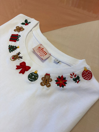 T-shirt con Girocollo Natalizio